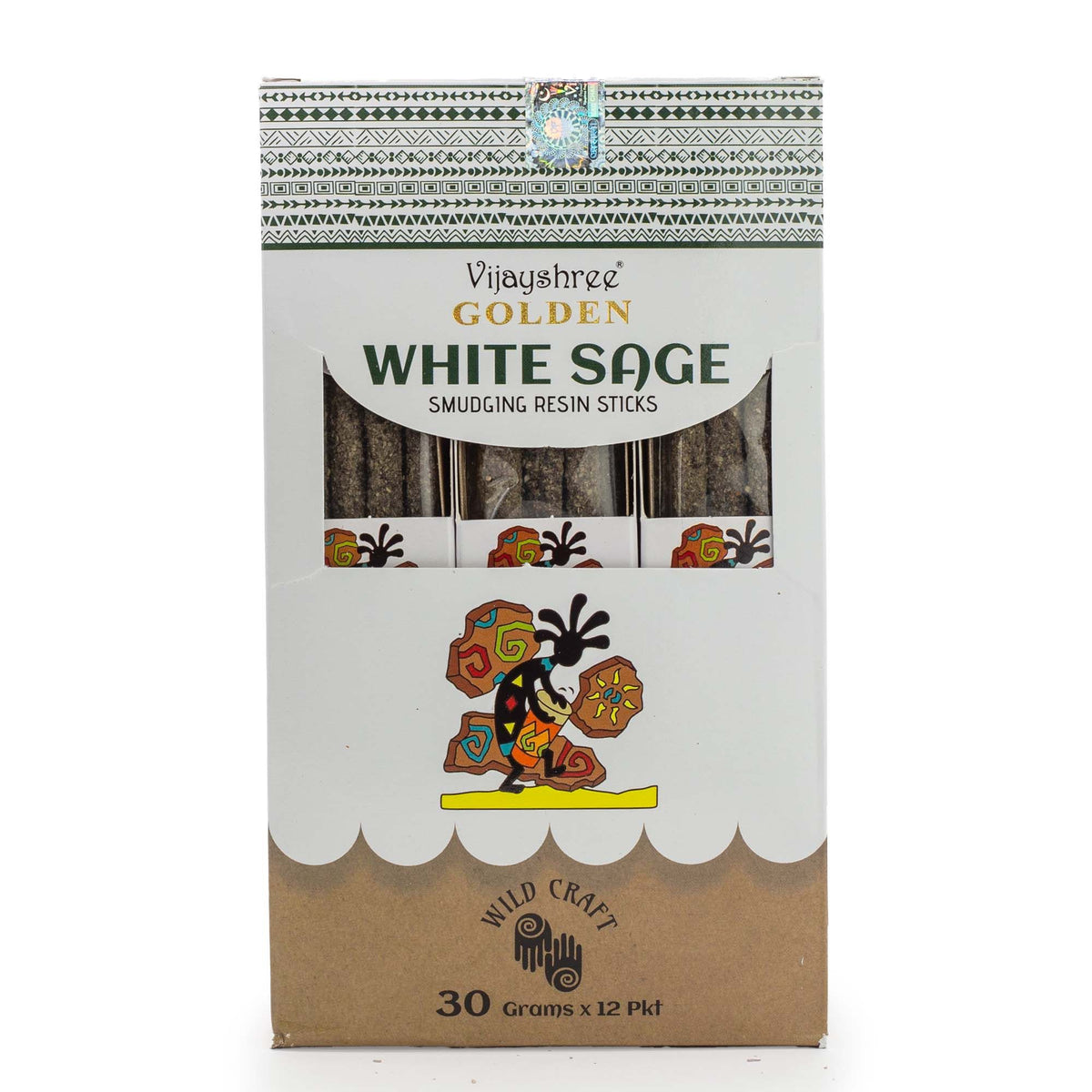 Golden White Sage Smudging Resin Sticks - 30g Pack of 6