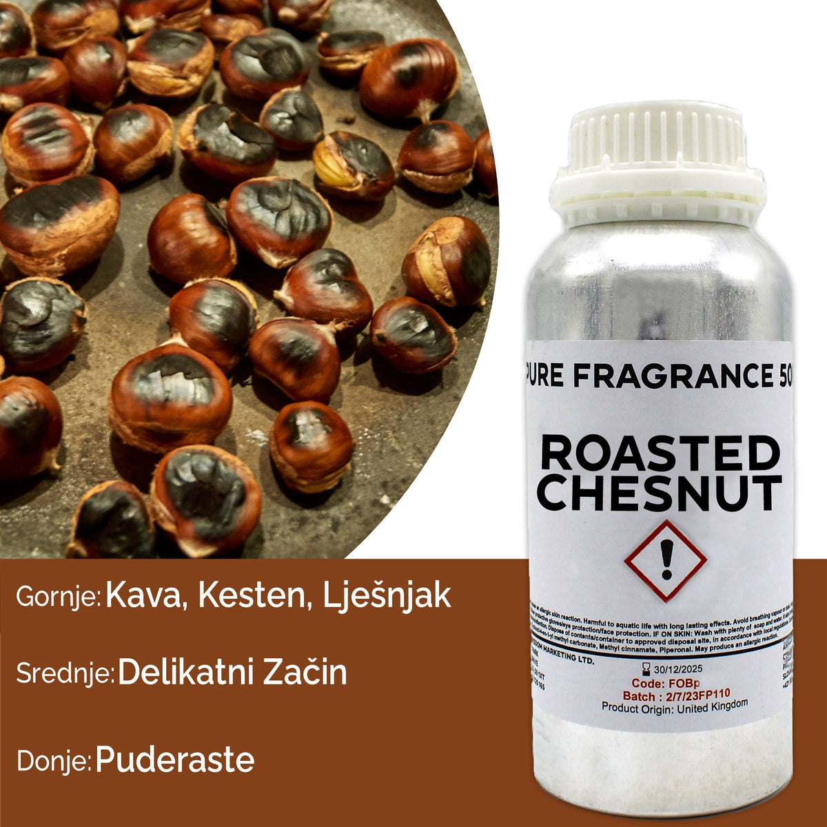 Roasted Chestnut Pure Fragrance Oil - 500ml – view 3