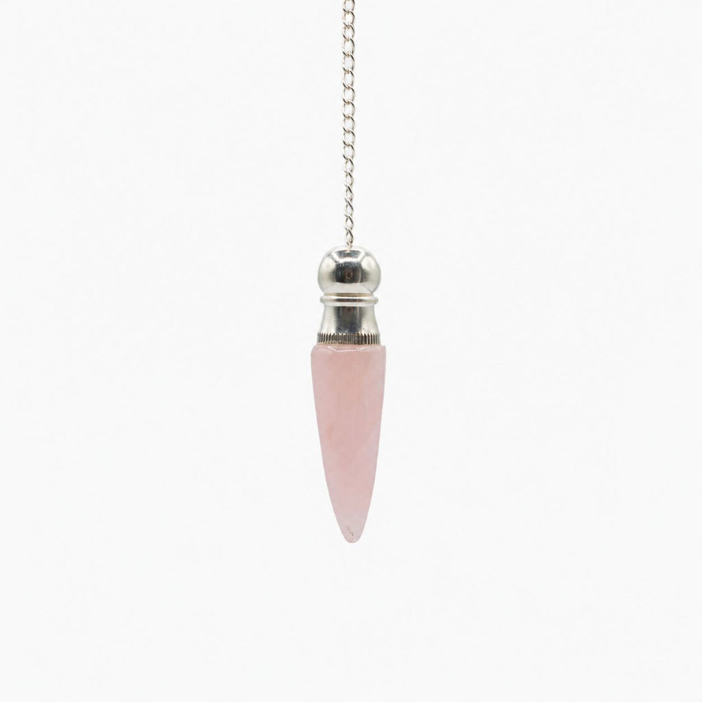 Secret Cavity Pendulum - Rose Quartz, Silver Plated – view 2