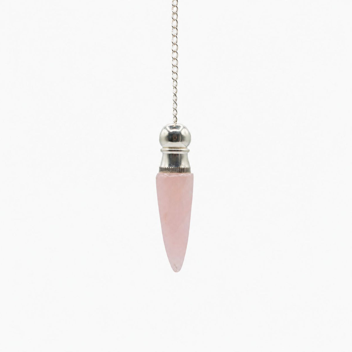 Secret Cavity Pendulum - Rose Quartz, Silver Plated – view 2