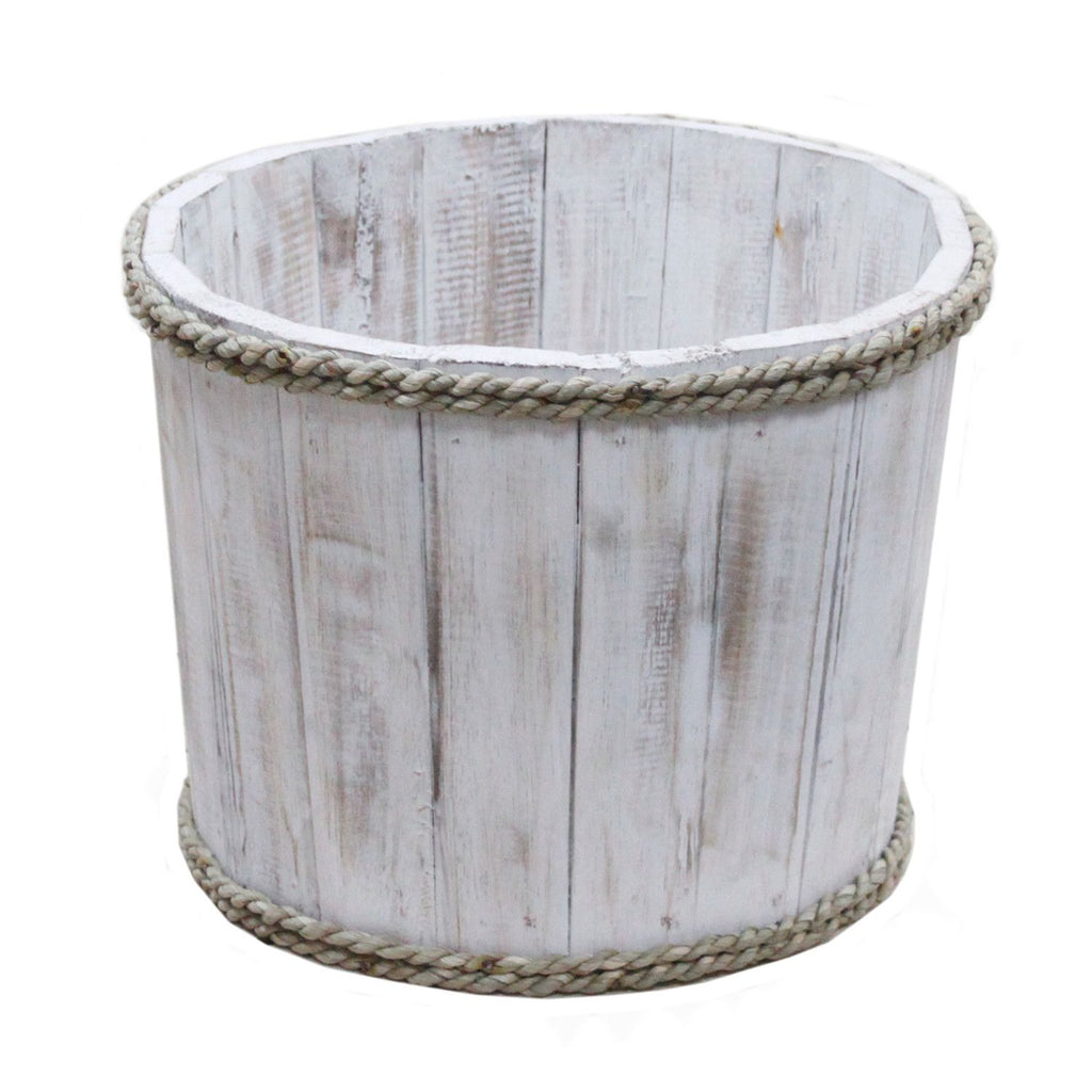 Small Nautical Storage Tub - Whitewash, 21 x 29 cm – view 5