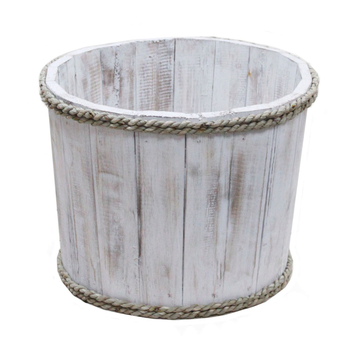 Small Nautical Storage Tub - Whitewash, 21 x 29 cm – view 5