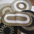 Oval Seagrass Rug - White & Tan Classic - 60x120cm