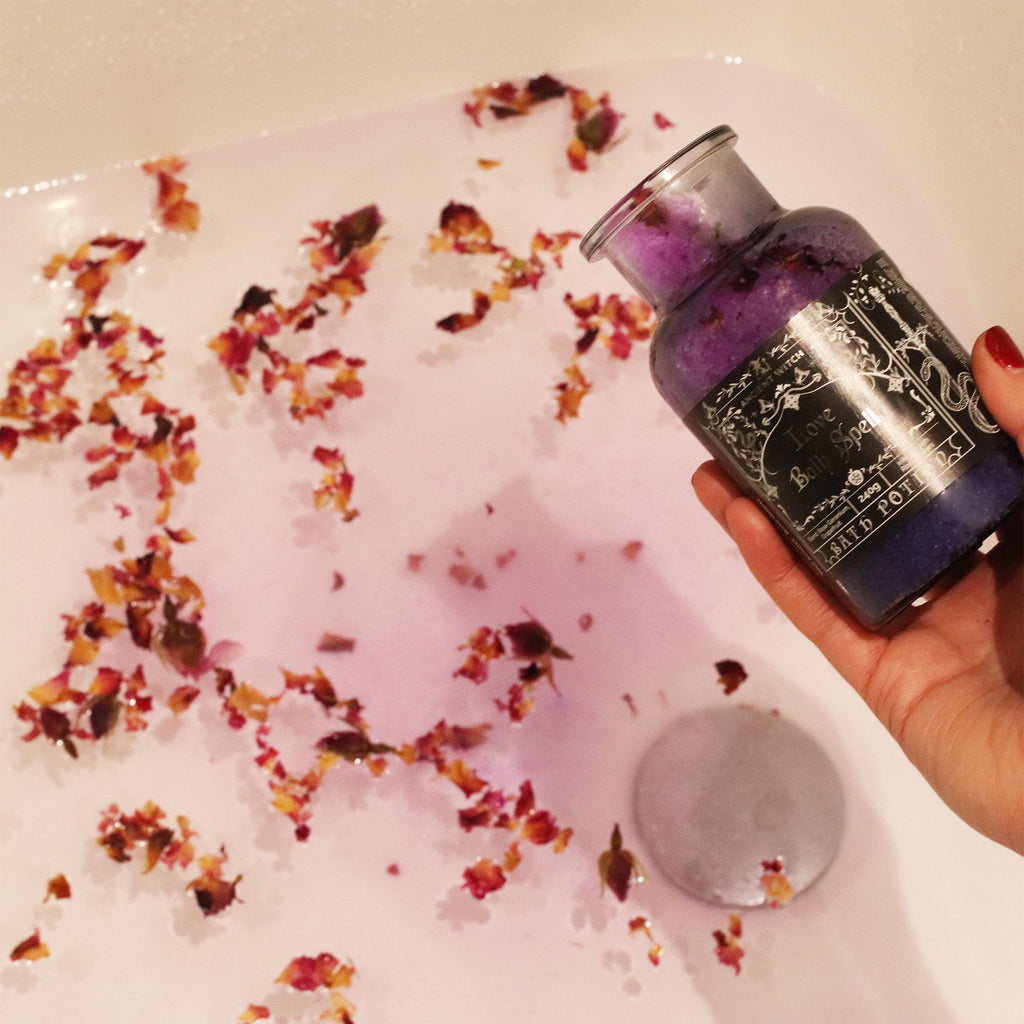 Ancient Witch Bath Spell Potion & Rose Quartz Crystal Amulet - Love – view 11