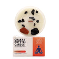 Root Chakra Crystal Candle - Black Oud with Red Jasper