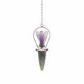 Veilwalker Angel Pendulum - Labradorite & Amethyst