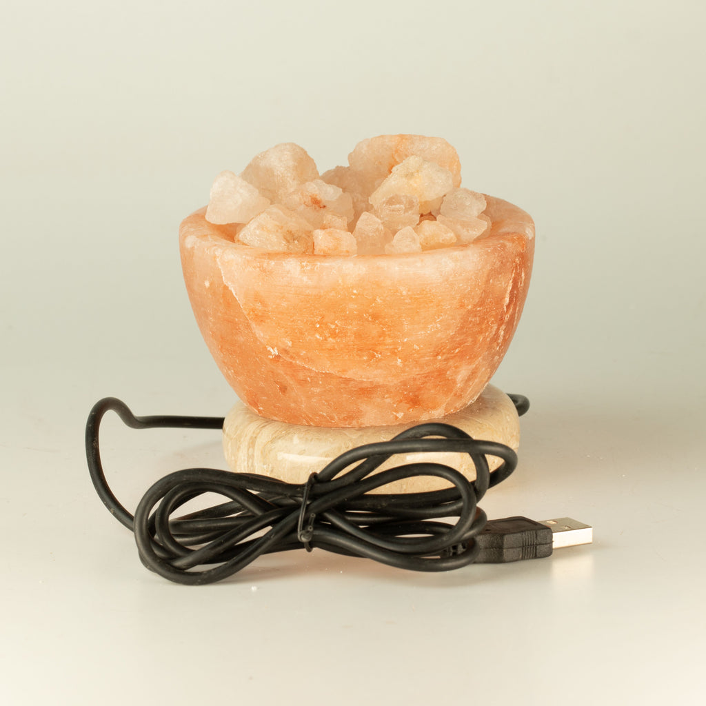 USB Fire Bowl Himalayan Salt Lamp, Colour Changing – view 4