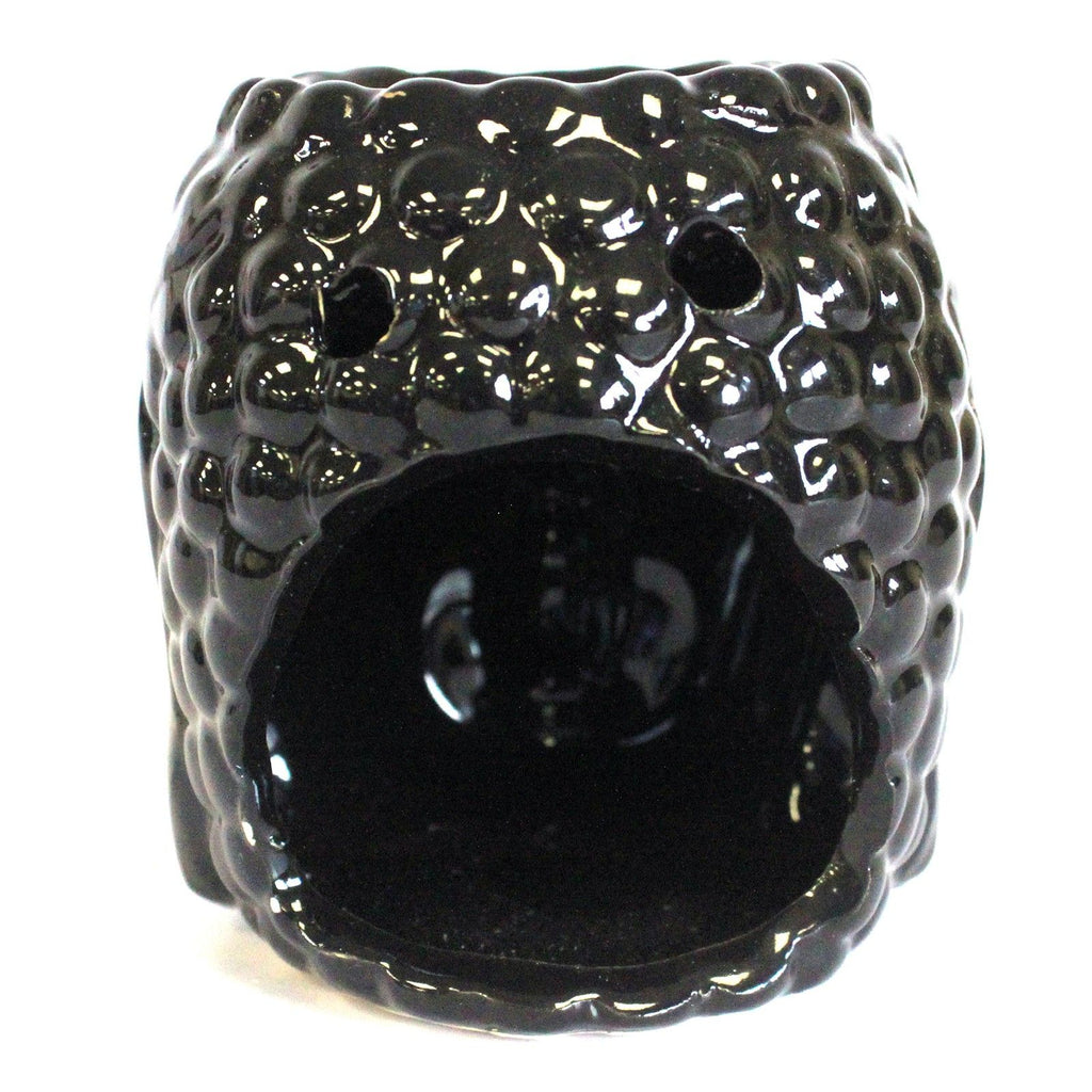 Classic Buddha Ceramic Oil Burner - Black