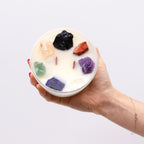 Large Seven Chakra Crystal Candle - Moon Beams – view 2
