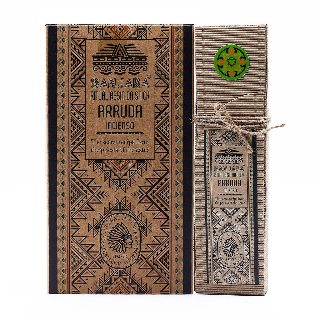 Rue (Arruda) Resin on Stick Incense, Pack of 8