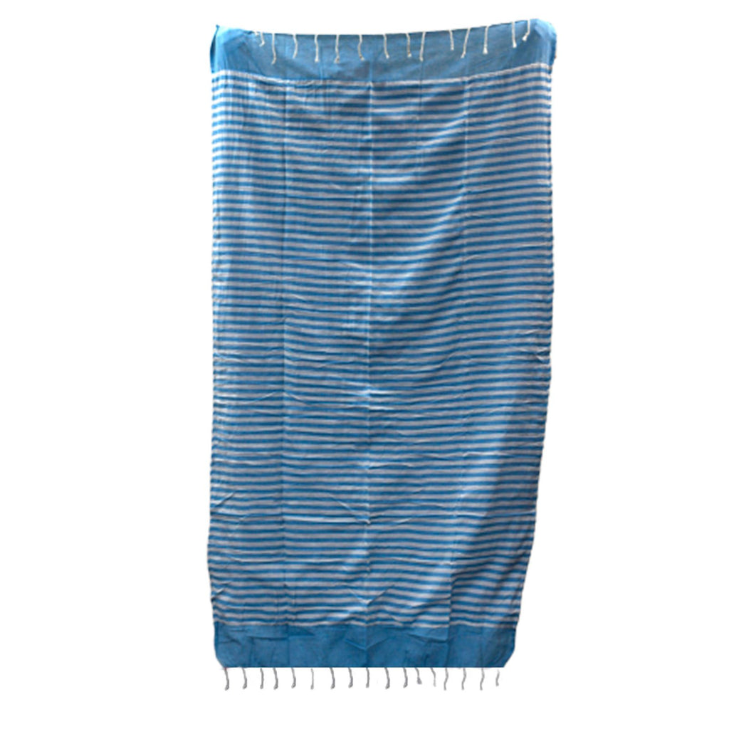 Cotton Pareo Throw - 100x180 cm - Sky Blue – view 4