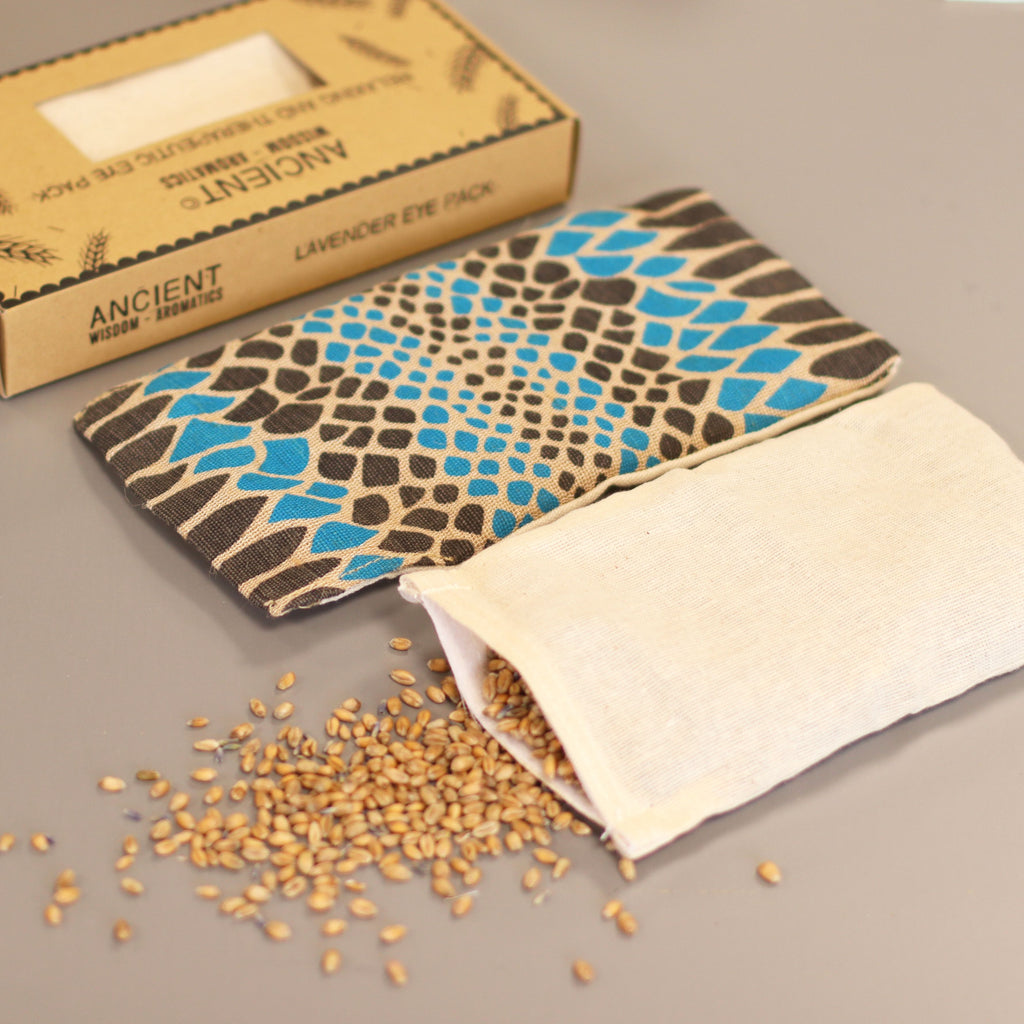 Lavender Eye Pillow with Gift Box - Blue Viper Print – view 3