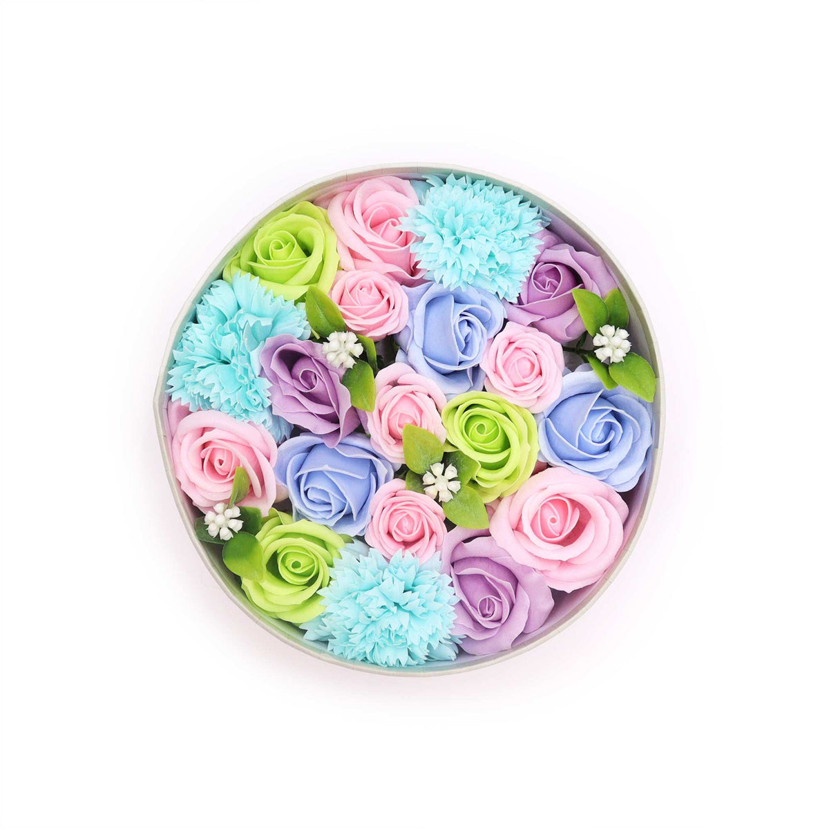 Round Soap Flower Gift Box - Baby Blessings Blue – view 5