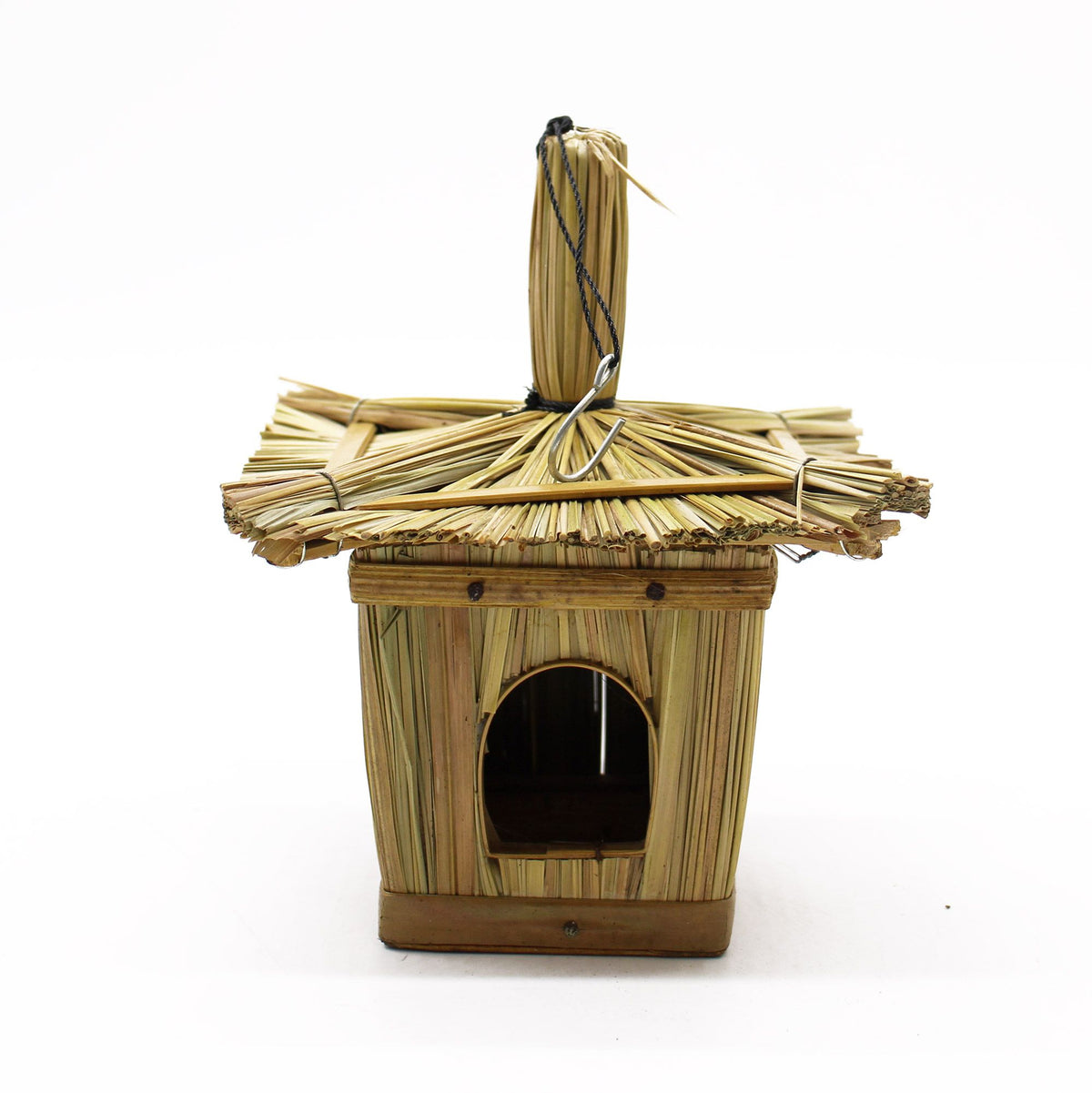 Small Square Seagrass Birdhouse, 18 x 13 cm – view 3