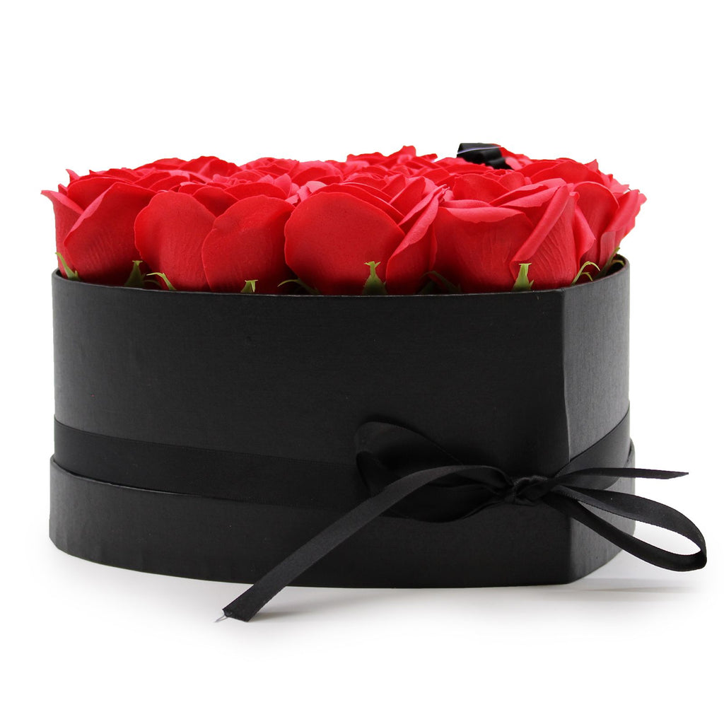 13 Red Soap Roses Heart Gift Box