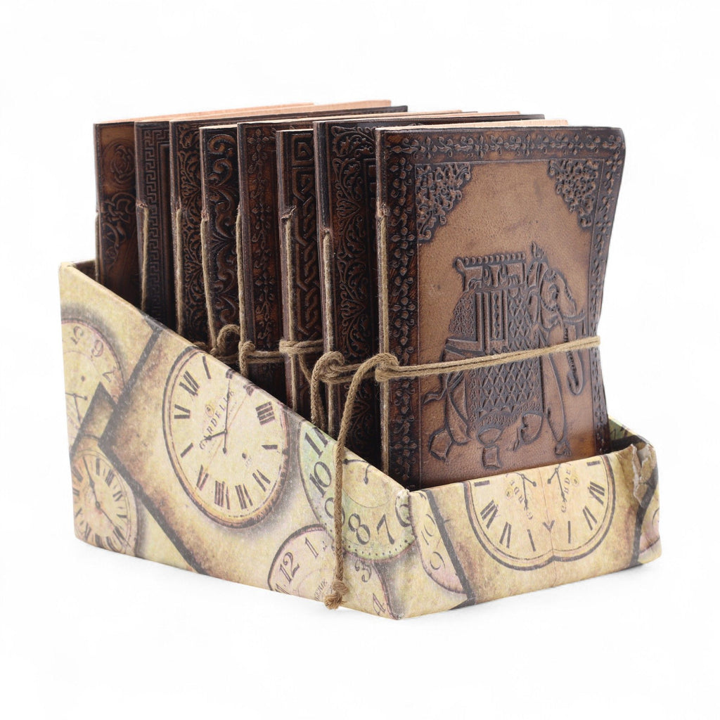 Assorted Esoteric Leather Notebooks, Set of 8 – 15x11 cm – view 8