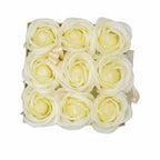 9 Cream Soap Roses Square Gift Box – view 3