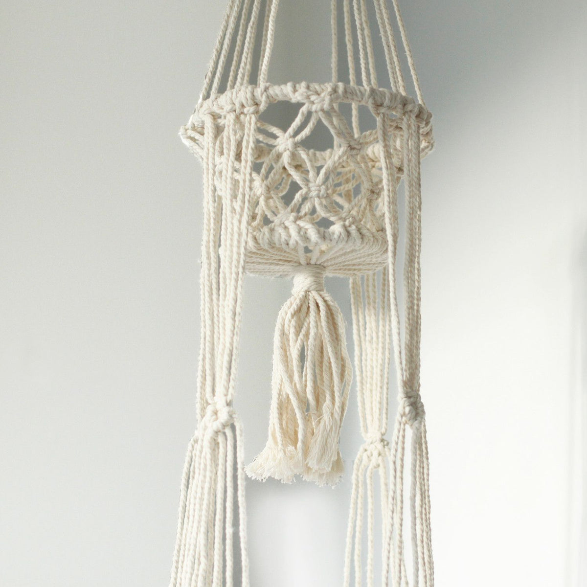 Double-Pot Macrame Plant Hanger, 100cm Long – view 2