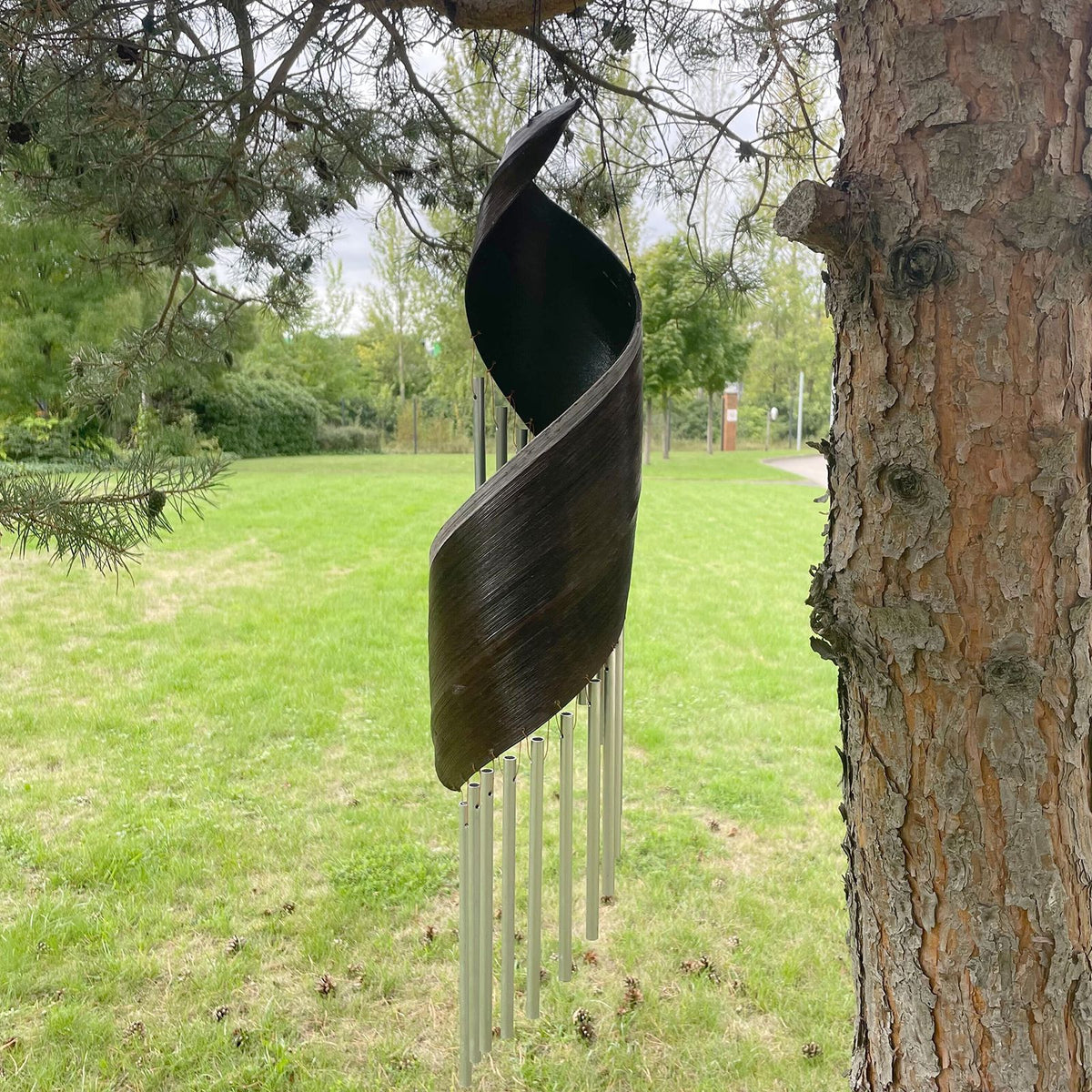 Coconut Leaf Wind Chime - Chocolate, 50 cm