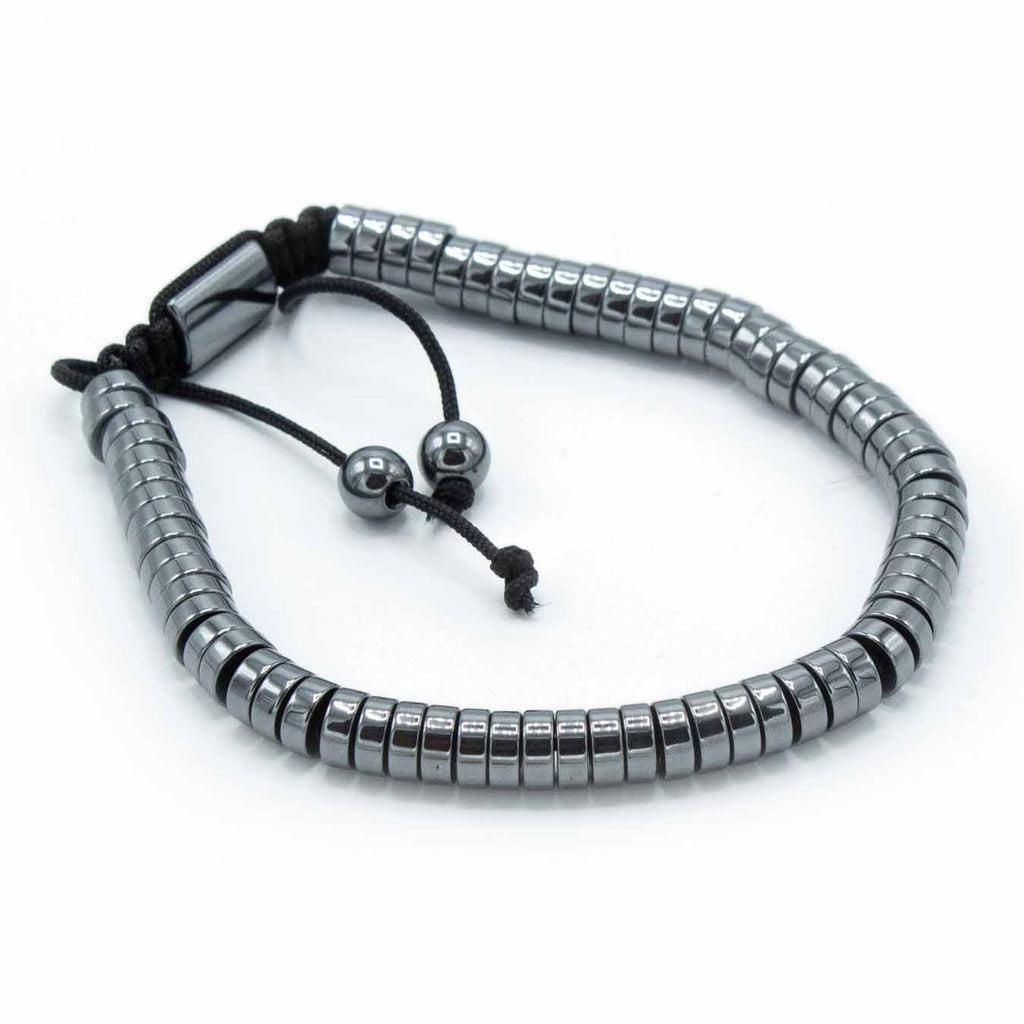 Magnetic Hematite Shamballa Bracelet - Circles Design – view 2