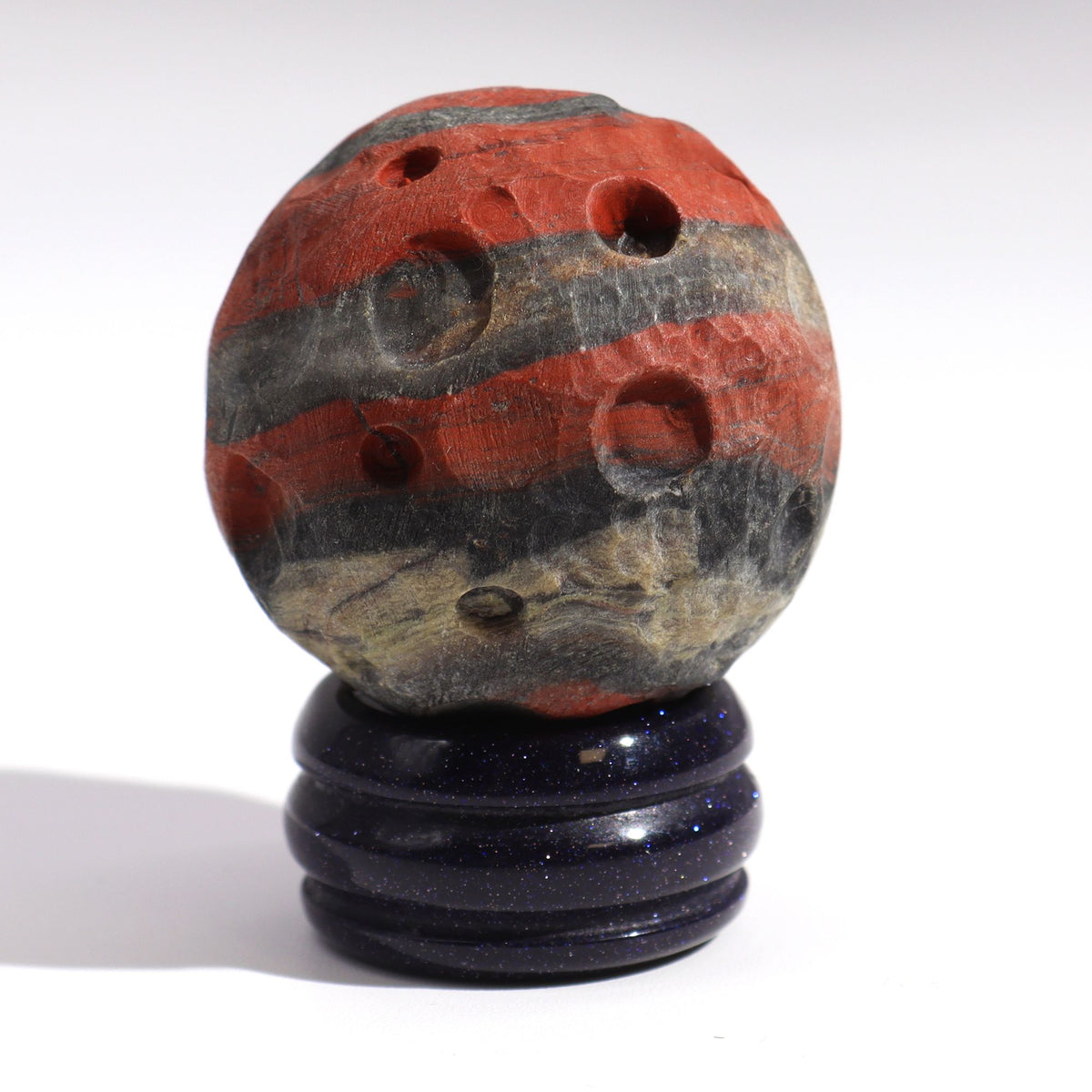 Red Jasper Planet on Goldstone Stand - 40mm – view 10