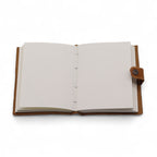 Leather Embossed Floral Notebook, Tan – 18x13.5 cm – view 2
