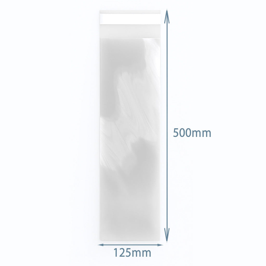 Resealable Poly Bags 125x500mm - Pack of 500