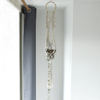 Macrame Plant Hanger with Rattan Hoop, 100cm – view 11