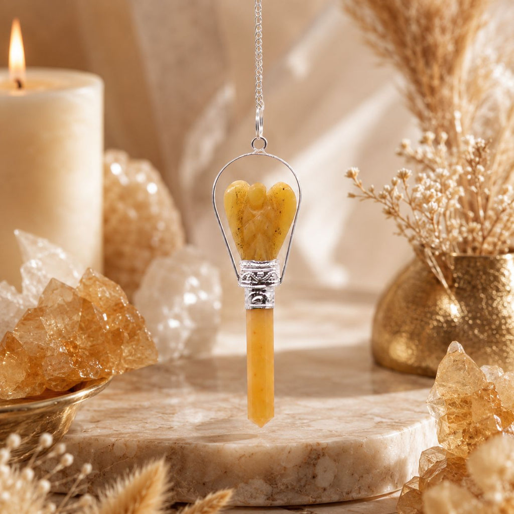 Angel Pendulum with Ring - Yellow Quartz – view 3