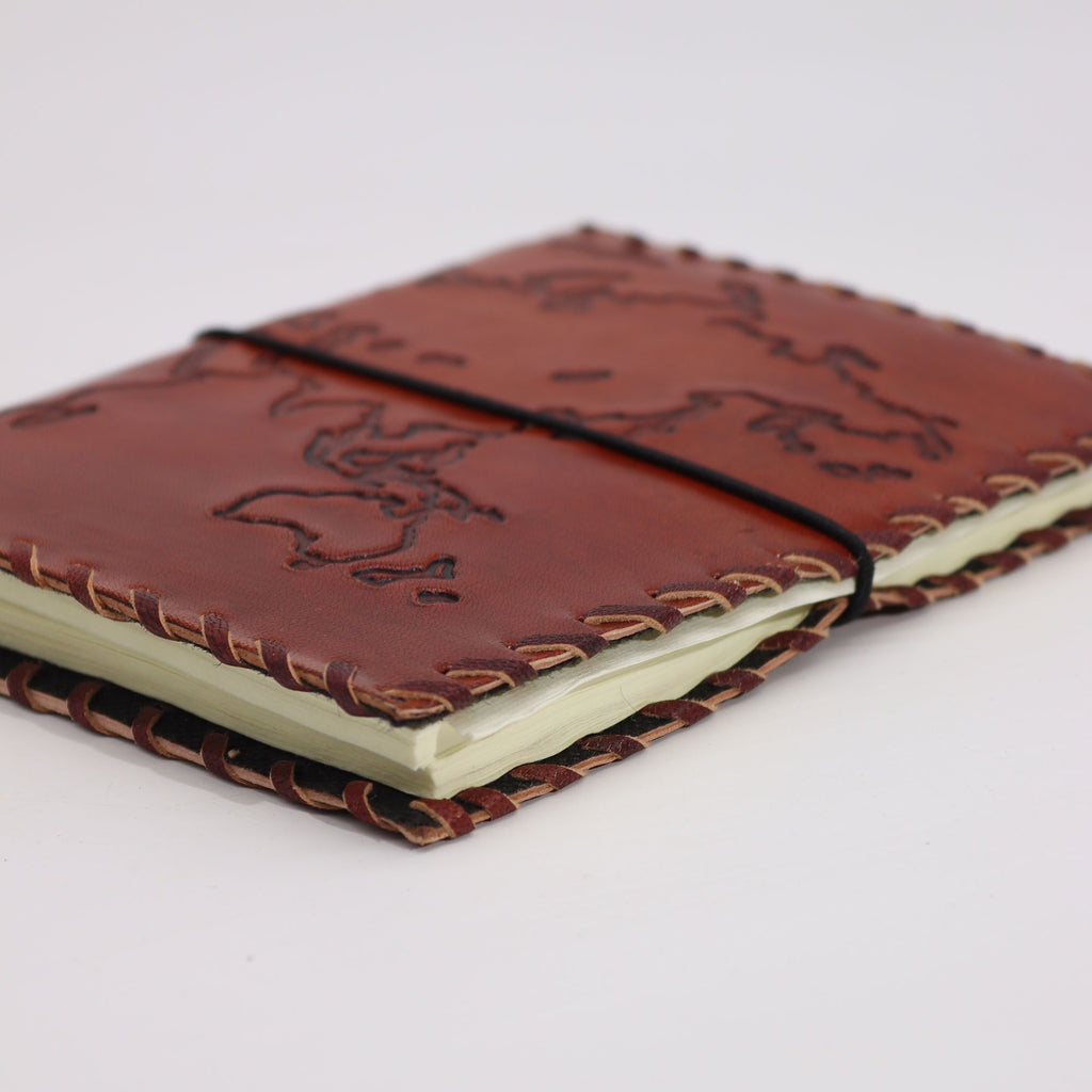 Travel Journal with Wrap, Light Tan, 96 Pages, 17x13x2cm – view 3