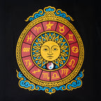 Zodiac Sun Cotton Tote Bag - Black – view 2
