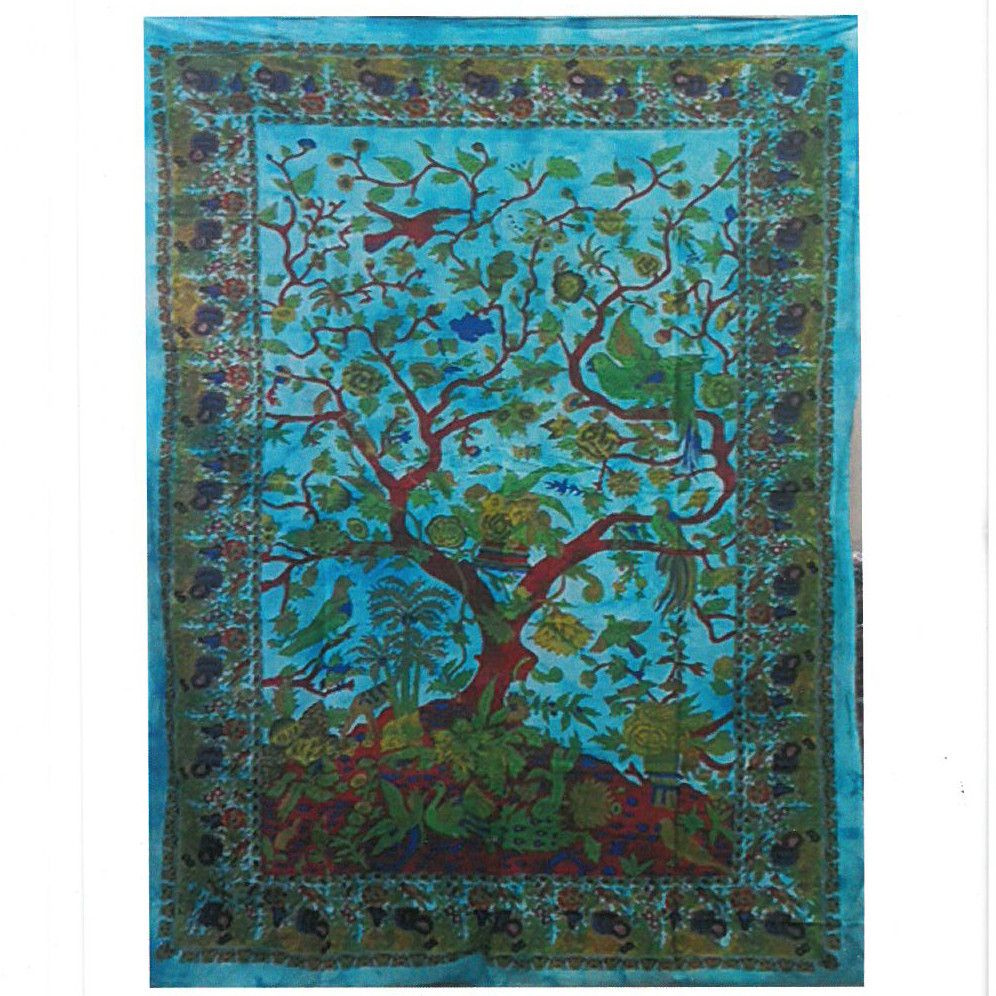 Cotton Wall Art (78x112cm) - Tree of Life, Classic
