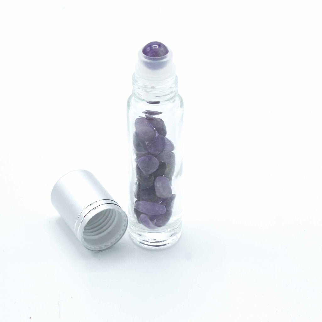 Amethyst Roller Bottle with Silver Cap, 5ml – view 2