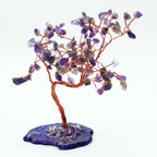 Large Amethyst Gemstone Tree on Natural Agate Base - 100 stones – view 2