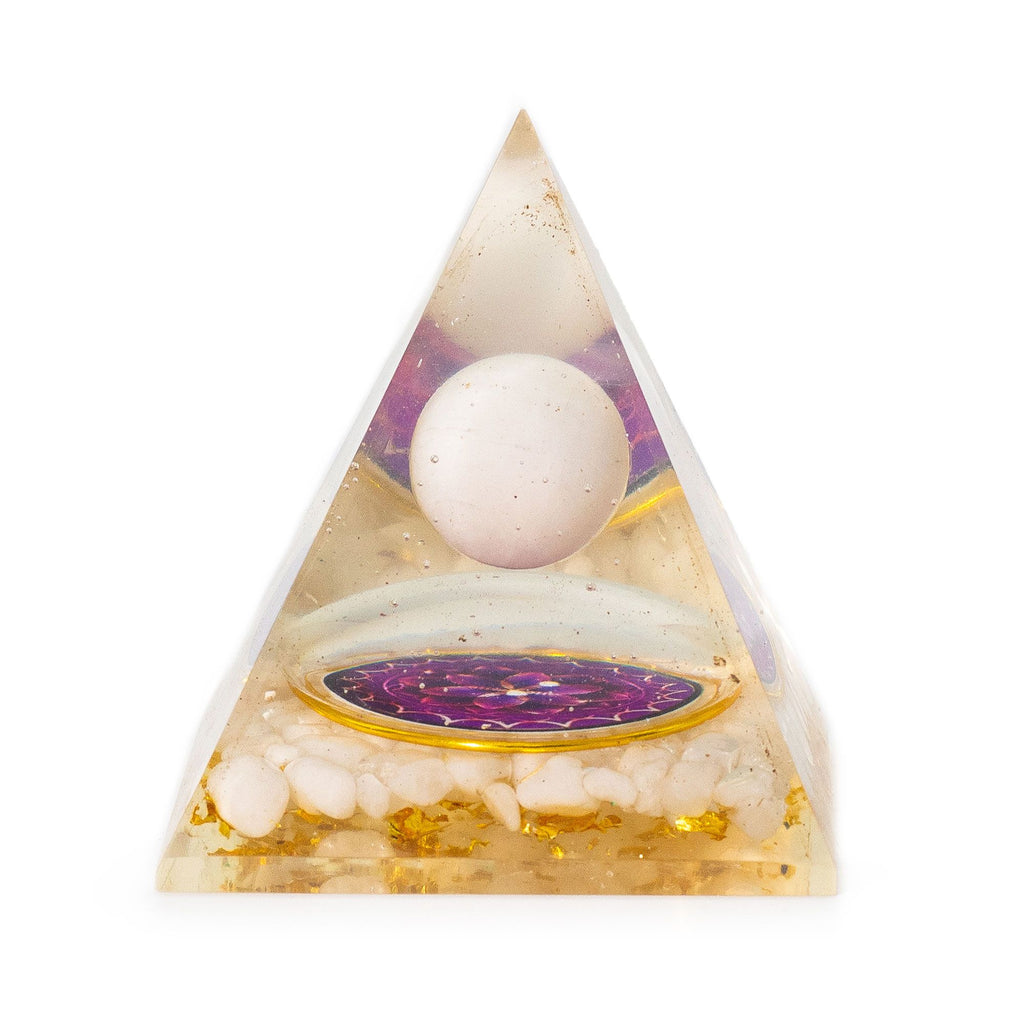 Orgonite Pyramid 7.5cm - Floating Quartz Sphere – view 2