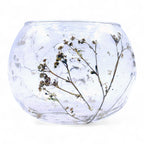 Natural Floral Glass Bowl Candle Holder - Margarita 8x10cm – view 5