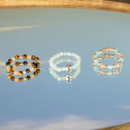 Nymph Gemstone Ring Set - Sea Sunset Sunstone & Tiger's Eye – view 6