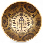 Brass Etched Singing Bowl Set of 4 - Approx 3.85kg – view 19