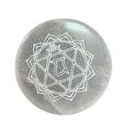 Selenite Chakra Charging Set of 7 Small Plates – view 2