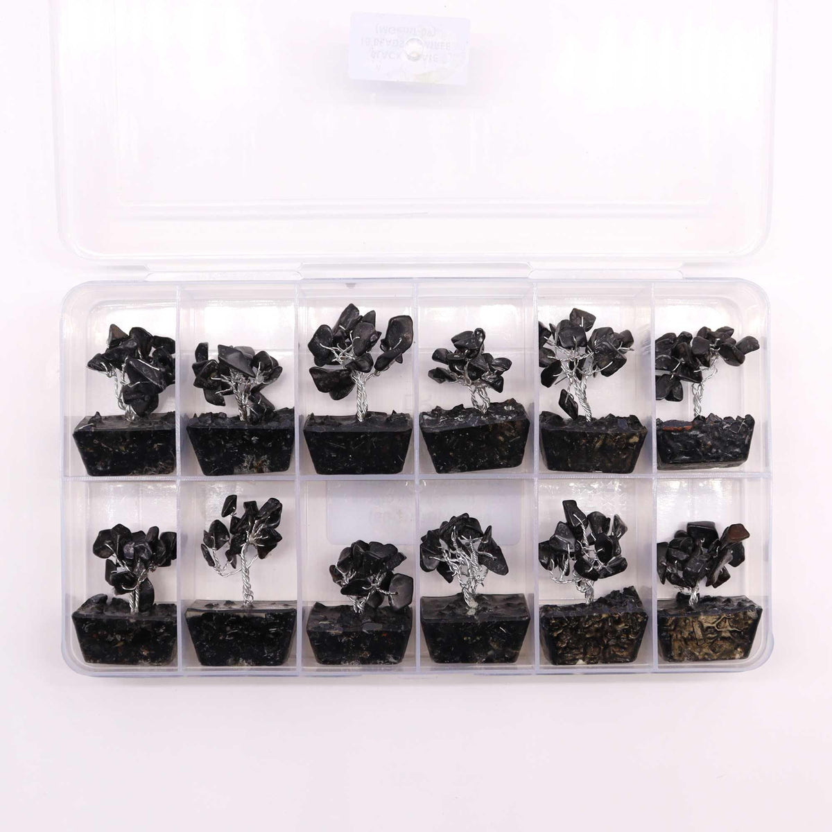 Mini Gemstone Tree on Orgonite Base, Black Agate – view 6