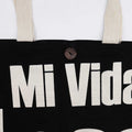 Nomad Sari Classic Tote Bag - Mi Vida Loca Skull - Black Cotton