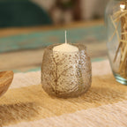 Natural Floral Glass Straight Candle Holder - Pino 10x9cm – view 5