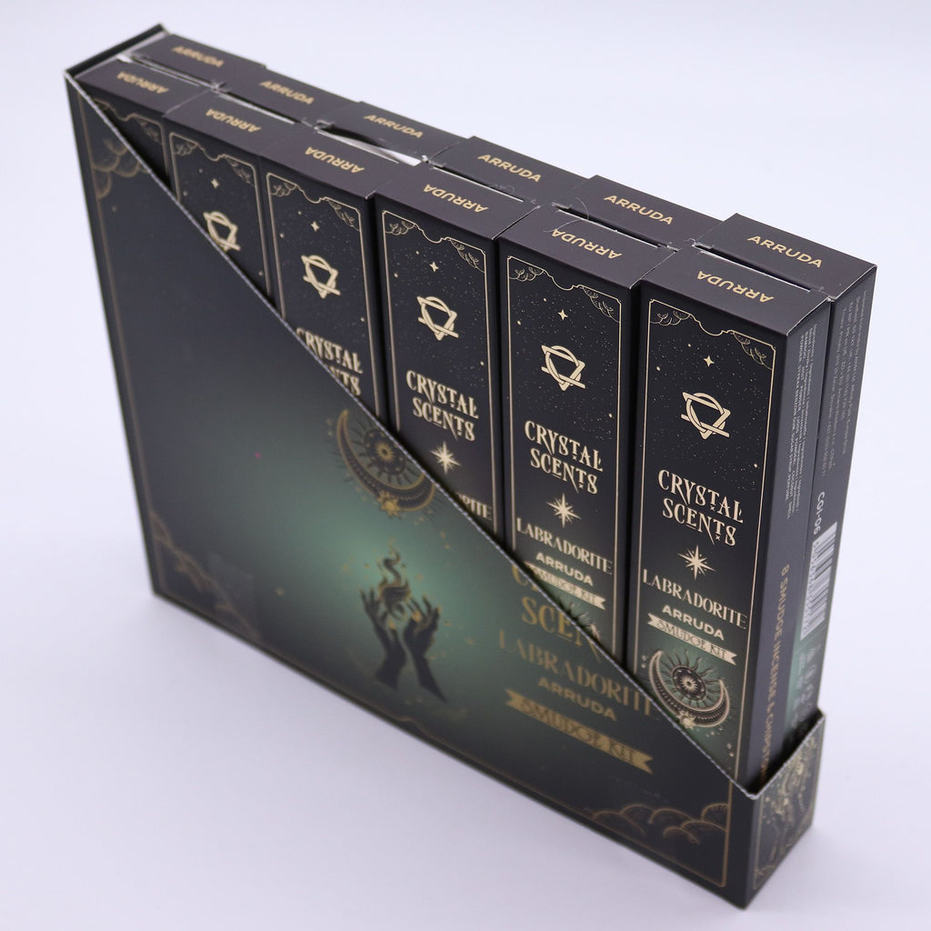 Labradorite Crystal Scents Smudge Incense Sticks - Arruda