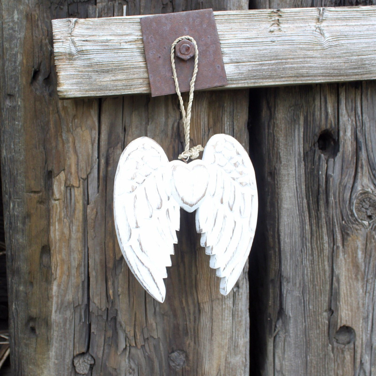 Small Double Angel Wing and Heart Wall Decor, 15 cm – view 4