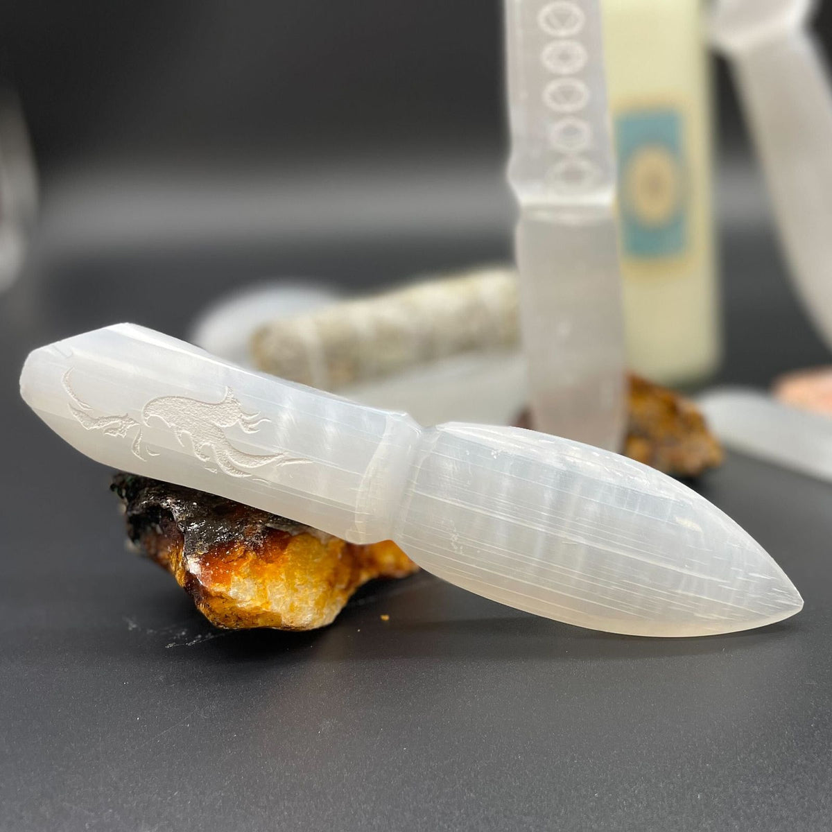 Selenite Ritual Knife - Letting Go of the Past