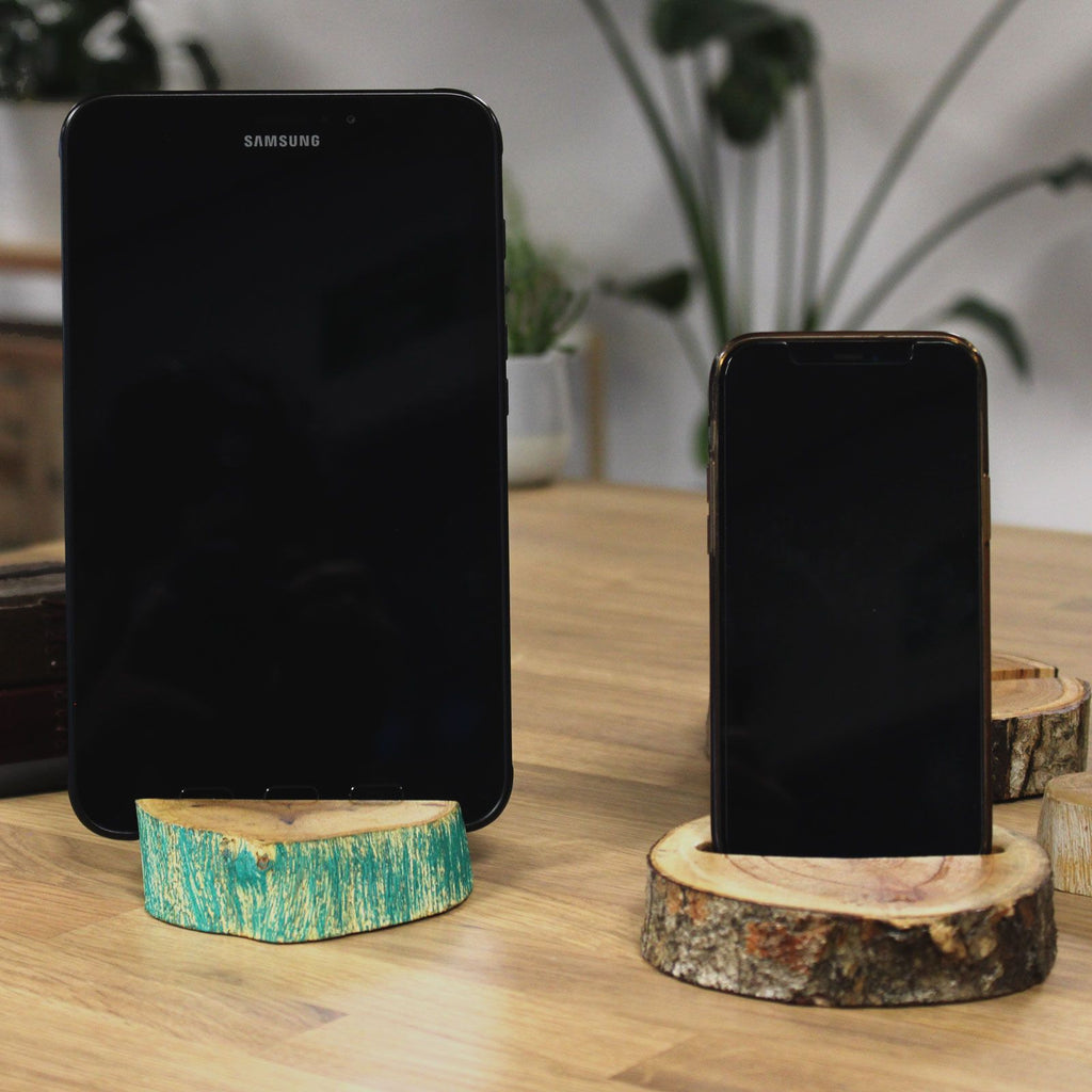 Large Gamal Wood Phone Holder - Greenwash – view 8