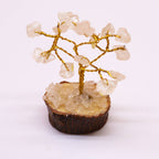 Rock Quartz Mini Gemstone Tree on Wood Base, 15 Stones – view 2