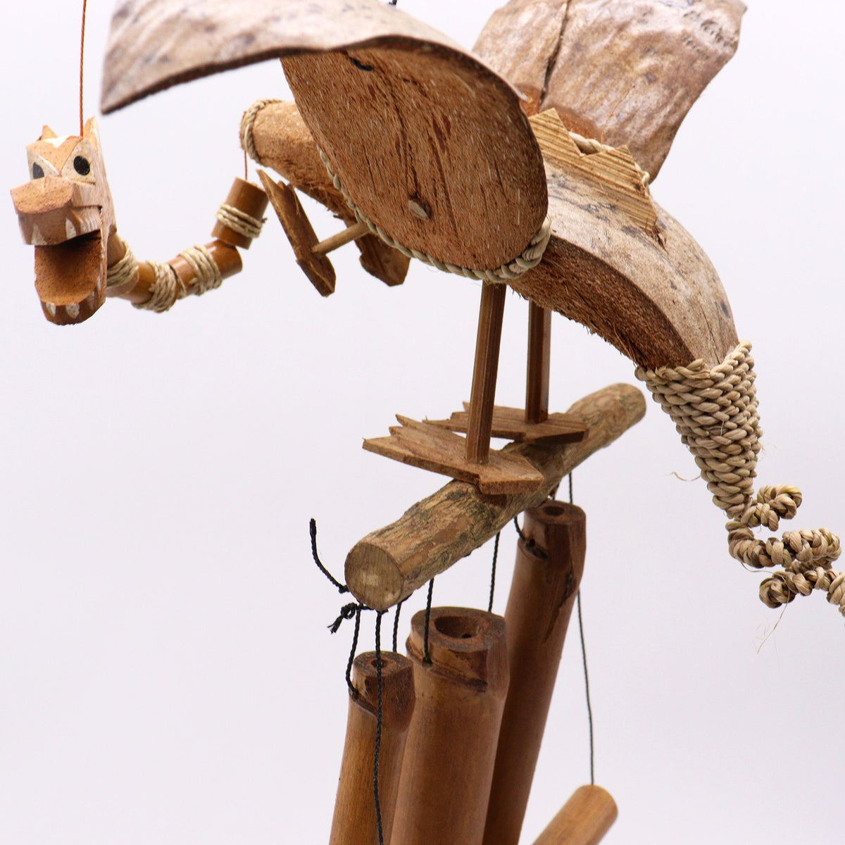 Coconut Dragon Wind Chime - 30 x 90 cm – view 6