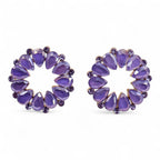 Nymph Lavender Loop Glass Earrings – view 6