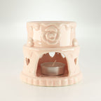 Ceramic Cake Oil Burner - Hearts - Pink – view 3